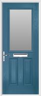 2 panel 1 square composite door obscure glass