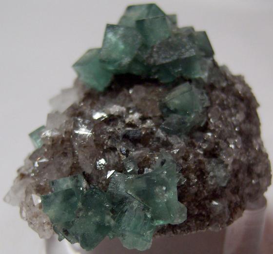 fluorescent green FLUORITE, QUARTZ, GALENA - Rogerley Mine, Rogerley Quarry, Stanhope, Frosterley, Weardale, North Pennines, County Durham, England, United Kingdom