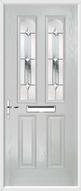 2 Panel 2 Arch Composite Door regal diamond glass