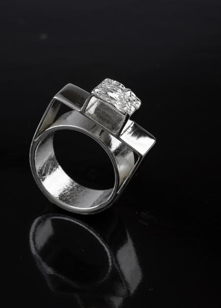 Hand fabricated sterling silver ring