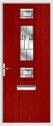 3 Square Strip Door lignum glass