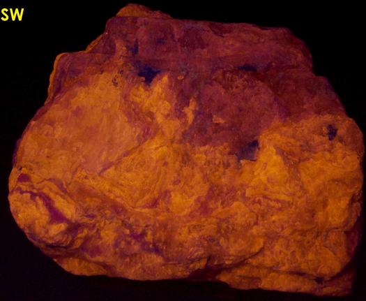 fluorescent TREMOLITE and CLINO-SUENOITE / ANTHOPHYLLITE - Balmat, Balmat–Edwards Zinc District, St. Lawrence County, New York, USA