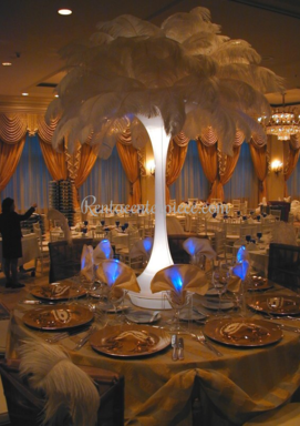 Rent Ostrich Feather centerpieces Los Angeles California