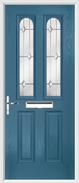 2 Panel 2 Arch Composite Door regal opal glass