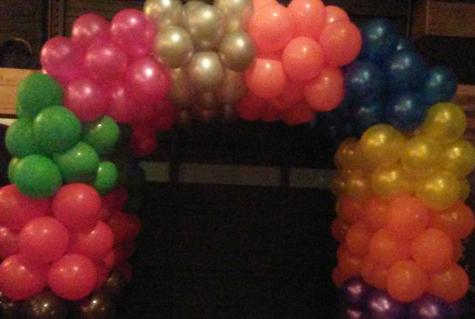 arch balloon pacifier clouds pot rainbow bottle gold baby designs