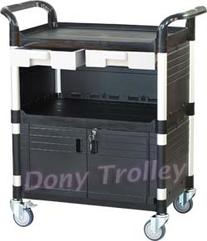 cabinet 3 shelf food cart manufacturer with plastic drawer