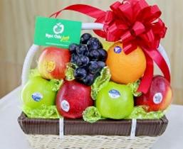 Giỏ hoa quả nhập khẩu đẹp Ngọc Châu fruits
