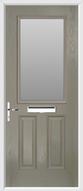 2 panel 1 square composite door obscure glass