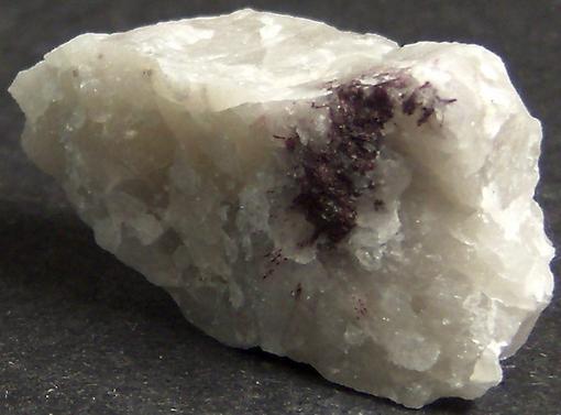 red Piemontite, white Quartz, Culp Ridge, Glatfelter Tree Farm #1, Hamiltonban Township, Adams County, Pennsylvania, USA
