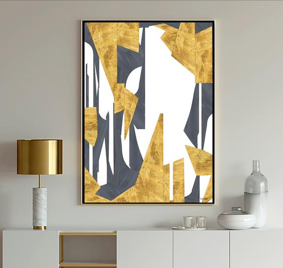 Gray Abstract art - Tropical Breeze