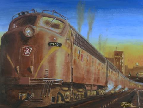 Pennsylvania Railroad passenger train painting