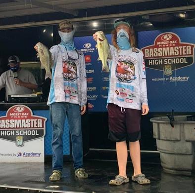 SammyJay Acree and Billy Campbell with largemouth bass