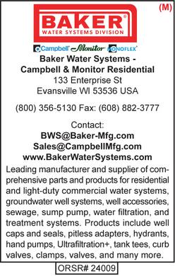 Baker Water Systems, Campbell, Monitor Residential, Water Well Products