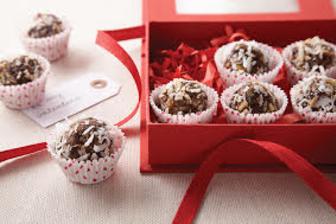 chocolate wine and cherry date nut truffles