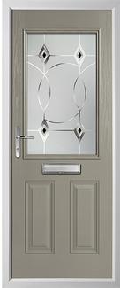 2 panel 1 square composite door in grey