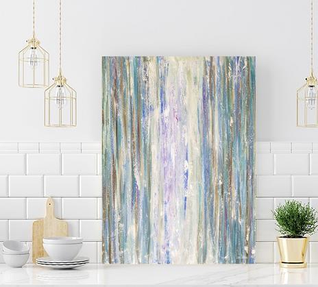 Blue modern Abstract Art painting print