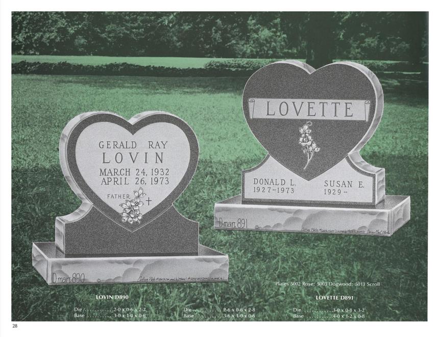 Potomac Memorials - Custom Shaped Headstones, Custom Memorials