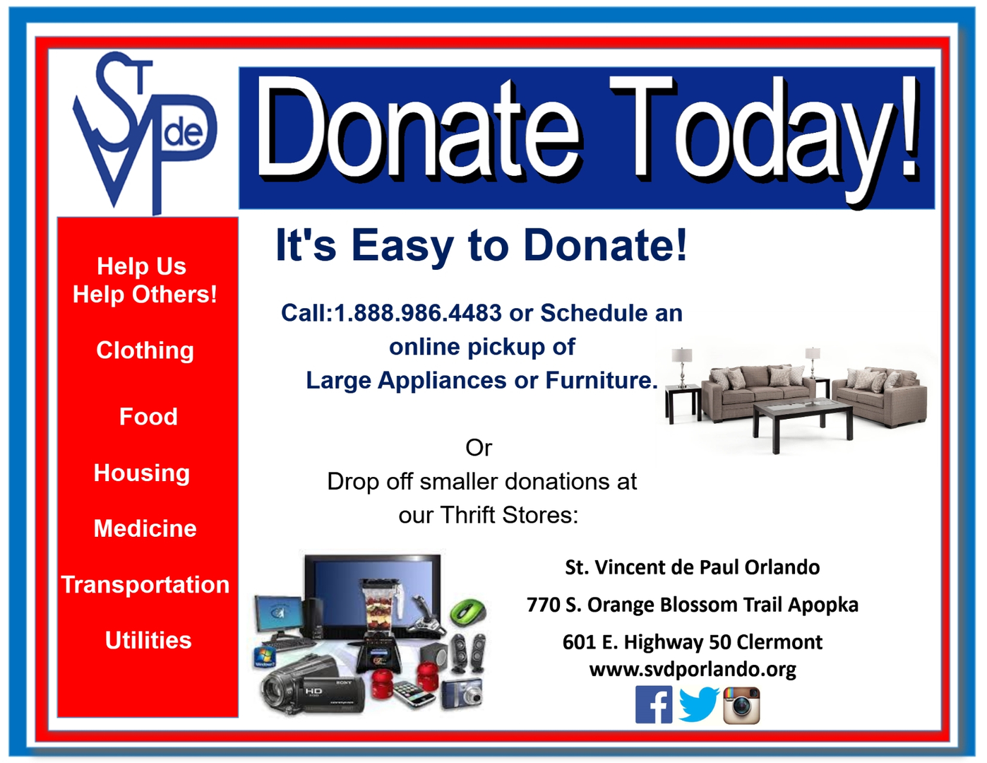 Donate Large Appliances Or Furniture