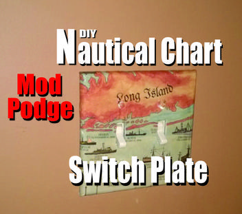 DIY Nautical Shipwreck Chart Light Switch Plate. www.DIYeasycrafts.com
