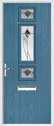 3 Square Strip Composite Door monza glass