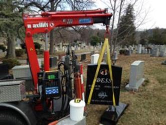 small headstone crane service available