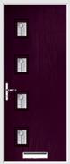 4 Square Composite Door trieste glass