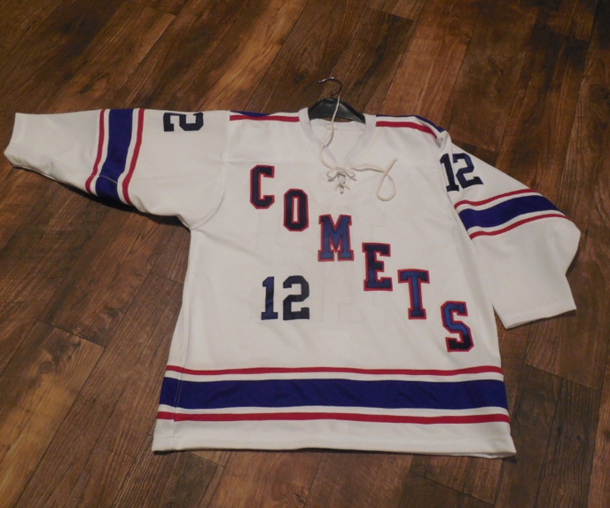 Comets White Hockey Jersey