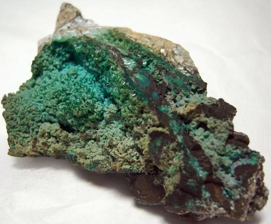Chrysocolla pseudomorphs after Hemimorphite crystals, 79 Mine (79th Mine; Seventy-Nine Mine; Seventy-Nine property; McHur prospect), Chilito, Hayden area, Banner District, Dripping Spring Mts, Gila County, Arizona, USA, ex Grace and Kennard Borden, ex Morris Museum
