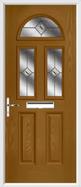 2 Panel 2 Square 1 Arch Composite Door fusion glass