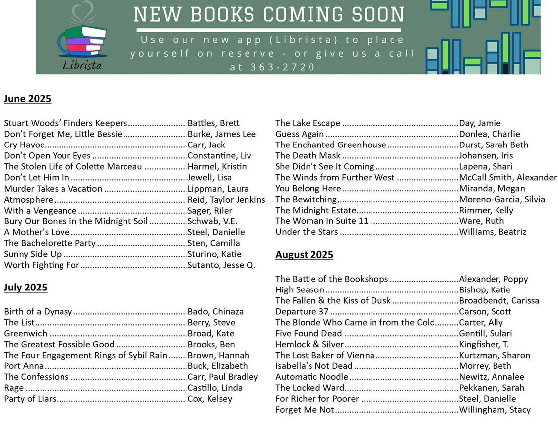 Books Coming Soon image