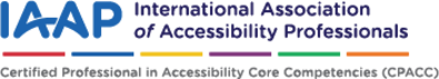 Logo for the International association of accessibility professionals.