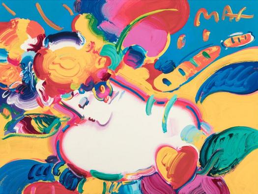 Peter Max Flower Blossom Lady II