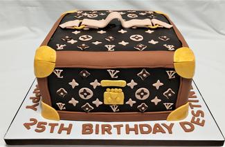 Louis Vuitton Square Cake with Bow