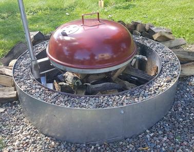 Fire pit grill for weber