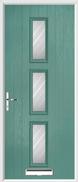 3 Square Composite Door stripes glass