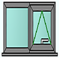 Style 23 anthracite grey window
