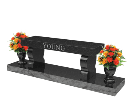 cemetery memorial bench