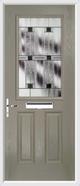 2 Panel 1 Square Composite Door aspen glass