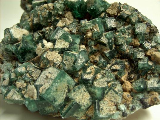fluorescent FLUORITE, GALENTA, QUARTZ - Rogerley Mine, Rogerley Quarry, Stanhope, Frosterley, Weardale, North Pennines, County Durham, England, United Kingdom