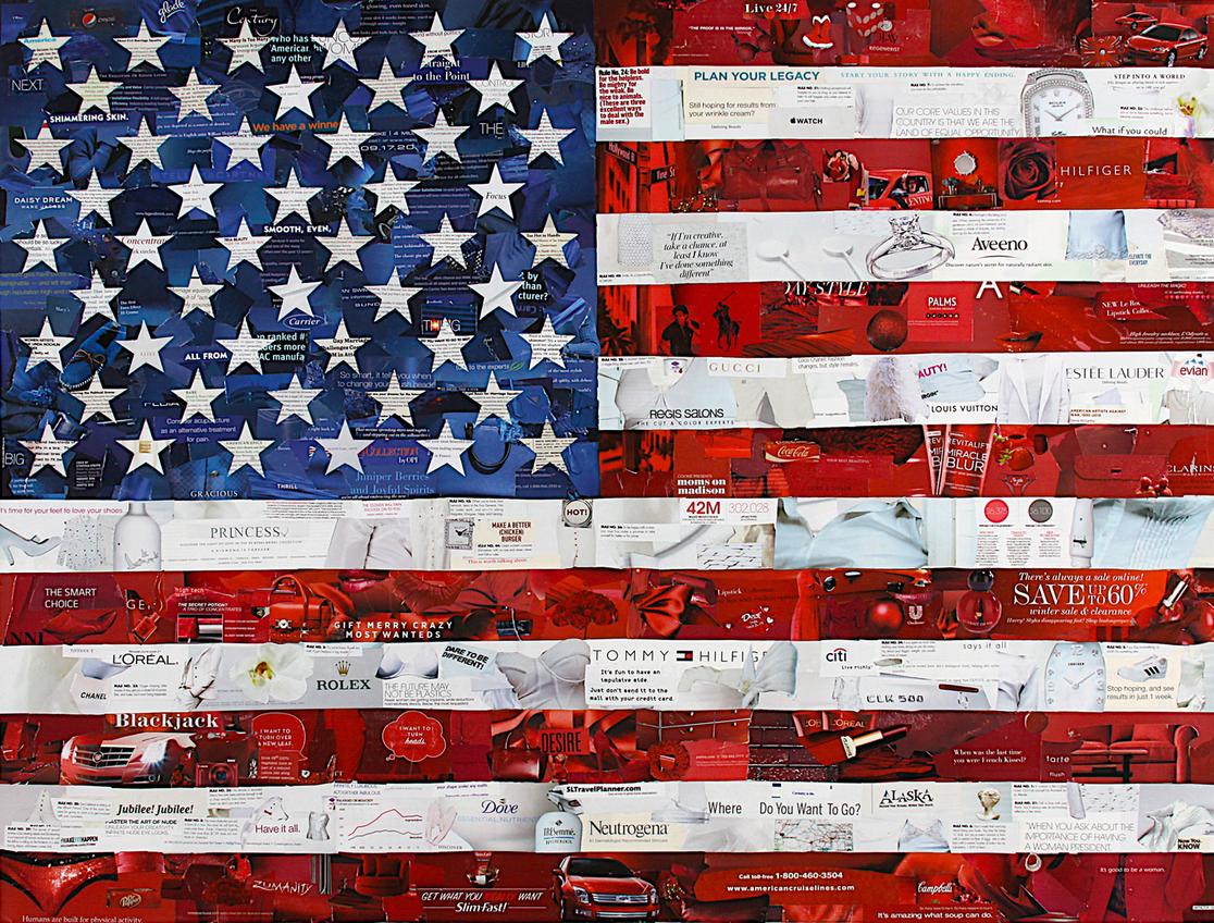 American Flag - collage by Nataliya Scheib