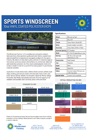 Sports Windscreen