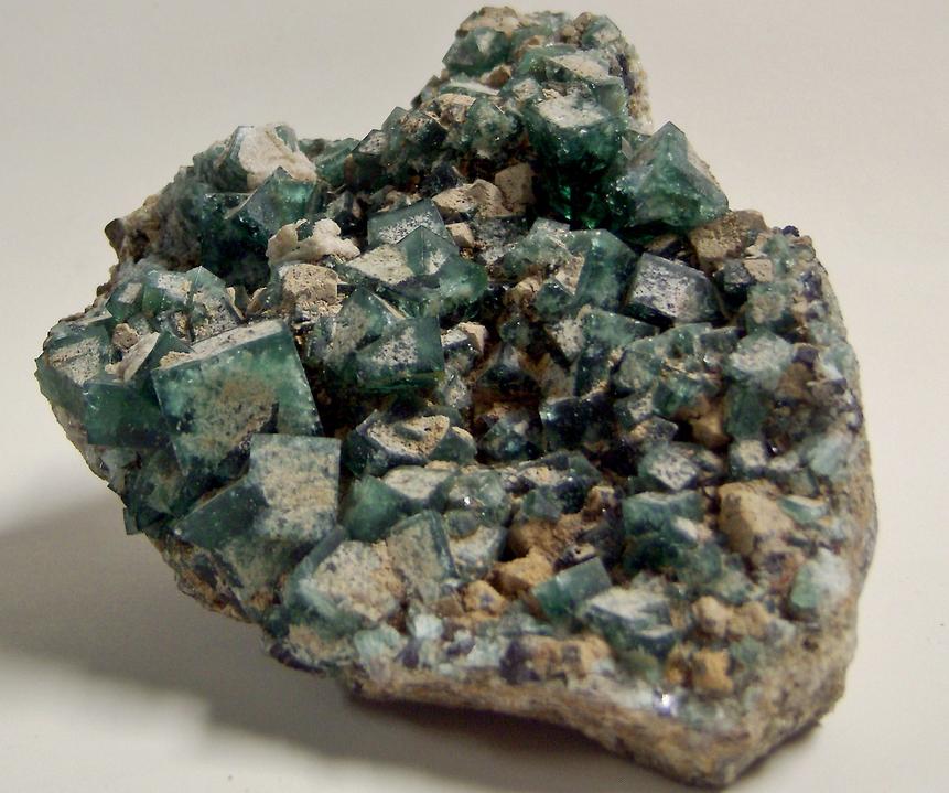 fluorescent FLUORITE, GALENTA, QUARTZ - Rogerley Mine, Rogerley Quarry, Stanhope, Frosterley, Weardale, North Pennines, County Durham, England, United Kingdom