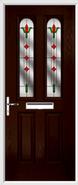 2 Panel 2 Arch Composite Door fleur-de-lys glass