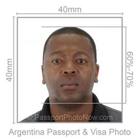 Argentina Passport and Visa Photo