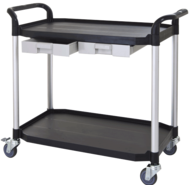 2 shelf largest plastic utility carts