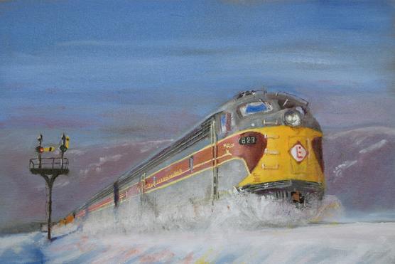 railroad train painting