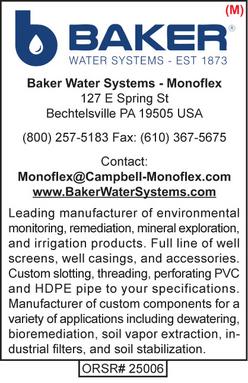 Environmental Products, Monoflex, Baker Water Systems