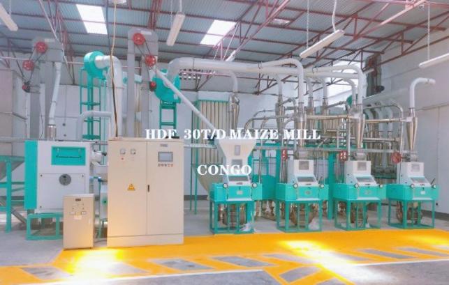 30ton per day automatic corn mill production line in Congo