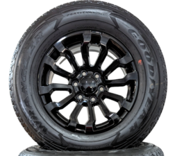 OE WHEEL GM REPLICA BLACK GMC AT4 WHEELS WITH TAKEOFF GOODYEAR WRANGLER HT