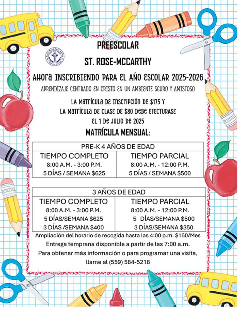 Preschool Rates